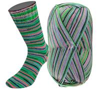 LANA GROSSA Meilenweit 100 Merino extrafine | Hochwertiges Sockengarn, waschmaschinenfest | Handstrickgarn aus 75% Schurwolle & 25% Polyamid | 100g Wolle, Stricken & Häkeln | 420m Garn FB6165