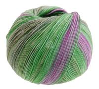 Lana Grossa Meilenweit 100 Seta Piano 3612 Moosgrün/Jade/Weißgrün/Fuchsia
