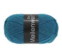 LANA GROSSA Meilenweit 100 | Sockenklassiker, uni und bedruckt, waschmaschienenfest | Handstrickgarn aus 80% Schurwolle & 20% Polyamid | 100g Wolle zum Stricken & Häkeln | 420m Garn FB1371