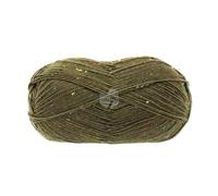 LANA GROSSA »MEILENWEIT 100 g TWEED« Häkelwolle, 420 m (4-fach Sockenwolle gepunktet), 100 g, 168 - Lodengrün