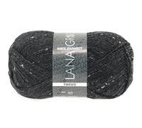 Lana Grossa Meilenweit 100 Tweed 107 Anthrazit 100g