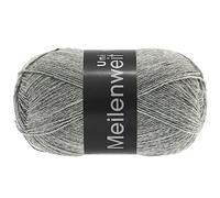 LANA GROSSA Meilenweit 100 | Sockenklassiker, uni und bedruckt, waschmaschienenfest | Handstrickgarn aus 80% Schurwolle & 20% Polyamid | 100g Wolle zum Stricken & Häkeln | 420m Garn FB1103