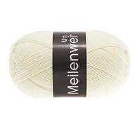 LANA GROSSA Meilenweit 100 | Sockenklassiker, uni und bedruckt, waschmaschienenfest | Handstrickgarn aus 80% Schurwolle & 20% Polyamid | 100g Wolle zum Stricken & Häkeln | 420m Garn FB1113