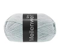 LANA GROSSA Meilenweit 100 | Sockenklassiker, uni und bedruckt, waschmaschienenfest | Handstrickgarn aus 80% Schurwolle & 20% Polyamid | 100g Wolle zum Stricken & Häkeln | 420m Garn FB1383
