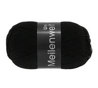 LANA GROSSA Meilenweit 100 | Sockenklassiker, uni und bedruckt, waschmaschienenfest | Handstrickgarn aus 80% Schurwolle & 20% Polyamid | 100g Wolle zum Stricken & Häkeln | 420m Garn FB1106