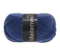 LANA GROSSA Meilenweit 100 | Sockenklassiker, uni und bedruckt, waschmaschienenfest | Handstrickgarn aus 80% Schurwolle & 20% Polyamid | 100g Wolle zum Stricken & Häkeln | 420m Garn FB1342