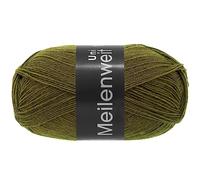 LANA GROSSA Meilenweit 100 | Sockenklassiker, uni und bedruckt, waschmaschienenfest | Handstrickgarn aus 80% Schurwolle & 20% Polyamid | 100g Wolle zum Stricken & Häkeln | 420m Garn FB1390