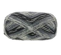 Lana Grossa MEILENWEIT 100g Denim Mix Black Blue 4655 - Mittel-/Dunkelgrau/Schwarz