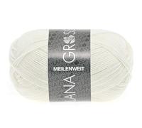 LANA GROSSA Meilenweit 50g | Sockenklassiker, waschmaschinenfest | Handstrickgarn aus 80% Schurwolle & 20% Polyamid | 50g Wolle zum Stricken & Häkeln | 210m Garn FB1101