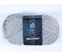Lana Grossa Meilenweit 50 1346 Hellgrau meliert 50g