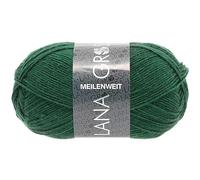 Lana Grossa Sockenwolle Meilenweit Uni 4-fach Flaschengrün