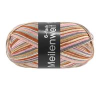 LANA GROSSA Meilenweit 6-fach 150 | 6-fädiger Sockenklassiker, waschmaschinenfest | Handstrickgarn 80% Schurwolle & 20% Polyamid | 150g Wolle zum Stricken & Häkeln | 390m Garn FB9602