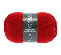 LANA GROSSA Meilenweit 6-fach 150 | 6-fädiger Sockenklassiker, waschmaschinenfest | Handstrickgarn 80% Schurwolle & 20% Polyamid | 150g Wolle zum Stricken & Häkeln | 390m Garn FB8966