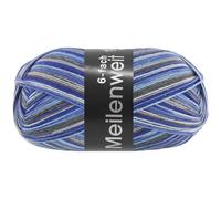 LANA GROSSA Meilenweit 6-fach 150 | 6-fädiger Sockenklassiker, waschmaschinenfest | Handstrickgarn 80% Schurwolle & 20% Polyamid | 150g Wolle zum Stricken & Häkeln | 390m Garn FB9603