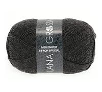 Lana Grossa Sockenwolle Meilenweit 6-fach 150 – 80% Schurwolle/20% Polyamid – FB9103 Dunkelbraun