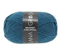 Meilenweit 6fach Tweed von Lana Grossa, Petrol meliert, aus Schurwolle