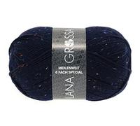 LANA GROSSA Meilenweit 6-fach 150 | 6-fädiger Sockenklassiker, waschmaschinenfest | Handstrickgarn 80% Schurwolle & 20% Polyamid | 150g Wolle zum Stricken & Häkeln | 390m Garn FB8816