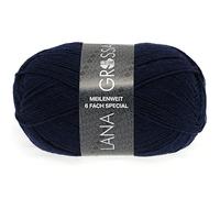 LANA GROSSA Meilenweit 6-fach 150 | 6-fädiger Sockenklassiker, waschmaschinenfest | Handstrickgarn 80% Schurwolle & 20% Polyamid | 150g Wolle zum Stricken & Häkeln | 390m Garn FB8963