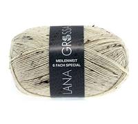 LANA GROSSA Meilenweit 6-fach 150 | 6-fädiger Sockenklassiker, waschmaschinenfest | Handstrickgarn 80% Schurwolle & 20% Polyamid | 150g Wolle zum Stricken & Häkeln | 390m Garn FB8817