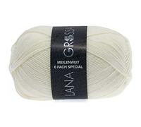 LANA GROSSA Meilenweit 6-fach 150 | 6-fädiger Sockenklassiker, waschmaschinenfest | Handstrickgarn 80% Schurwolle & 20% Polyamid | 150g Wolle zum Stricken & Häkeln | 390m Garn FB8840