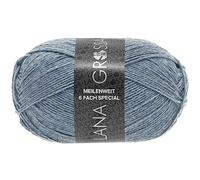 LANA GROSSA Meilenweit 6-fach 150 | 6-fädiger Sockenklassiker, waschmaschinenfest | Handstrickgarn 80% Schurwolle & 20% Polyamid | 150g Wolle zum Stricken & Häkeln | 390m Garn FB9226