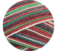 LANA GROSSA Meilenweit 6-Fach Merino Christmas | 6-fädiges Sockengarn aus Merino, waschmaschinenfest | Garn aus 80% Schurwolle & 20% Polyamid | 150g Wolle, Stricken & Häkeln | 390m Garn FB 634