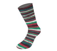 LANA GROSSA Meilenweit 6-Fach Merino Christmas | 6-fädiges Sockengarn aus Merino, waschmaschinenfest | Garn aus 80% Schurwolle & 20% Polyamid | 150g Wolle, Stricken & Häkeln | 390m Garn FB 630