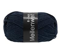 LANA GROSSA »MEILENWEIT 150 g UNI« Häkelwolle, 315 m (8-fach Sockenwolle in kräftigen Uni-Farben), 150 g, 9556 - Dunkelblau