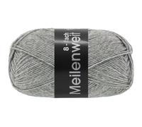 MEILENWEIT 8-fach 150g uni 9615 - Mittelgrau