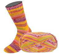 LANA GROSSA Meilenweit Arte | Sockenklassiker, bedruckt und waschmaschinenfest | Handstrickgarn aus 80% Schurwolle & 20% Polyamid | 100g Wolle zum Stricken & Häkeln | 420m Garn FB 6806