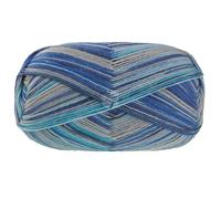 LANA GROSSA Meilenweit Caprese | Sockenklassiker, bedruckt und waschmaschinenfest | Handstrickgarn aus 80% Schurwolle & 20% Polyamid | 100g Wolle zum Stricken & Häkeln | 420m Garn FB 7036