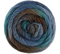 Lana Grossa MEILENWEIT 100 g Color Mix 4-fach Sockenwolle mit leuchtendem Farbverlauf 400 m, Farbe:8017 - Petrol/Seegrün/Dunkelbraun/Mokka/Blaupetrol
