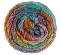 Lana Grossa MEILENWEIT 100 g Color Mix 4-fach Sockenwolle mit leuchtendem Farbverlauf 400 m, Farbe:8020 - Olivgrün/Petrol/Blau-/Rotlila/Pistazie/Jade/Türkis/Pflaume