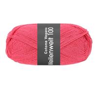LANA GROSSA Meilenweit Cotone Vegano| Die Alternative ohne tierische Fasern | Handstrickgarn aus 76% Baumwolle, 14% Polyamid & 10% Polyester | 100g Wolle zum Stricken & Häkeln | 420m Garn FB8