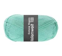 LANA GROSSA Meilenweit Cotone Vegano| Die Alternative ohne tierische Fasern | Handstrickgarn aus 76% Baumwolle, 14% Polyamid & 10% Polyester | 100g Wolle zum Stricken & Häkeln | 420m Garn FB4