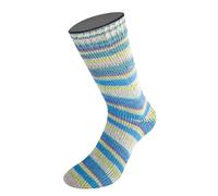 LANA GROSSA Meilenweit Cotton Bamboo Canario | 4-fädiger Bambus-Sockenklassiker | Handstrickgarn aus 40% Baumwolle, 25% Schurwolle, 20% Viskose | 100g Wolle zum Stricken & Häkeln | 420m Garn FB 2526