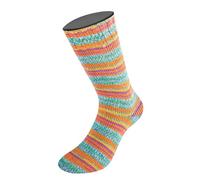 LANA GROSSA Meilenweit Cotton Bamboo Canario | 4-fädiger Bambus-Sockenklassiker | Handstrickgarn aus 40% Baumwolle, 25% Schurwolle, 20% Viskose | 100g Wolle zum Stricken & Häkeln | 420m Garn FB 2527