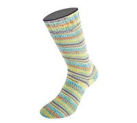 LANA GROSSA Meilenweit Cotton Bamboo Canario | 4-fädiger Bambus-Sockenklassiker | Handstrickgarn aus 40% Baumwolle, 25% Schurwolle, 20% Viskose | 100g Wolle zum Stricken & Häkeln | 420m Garn FB 2525