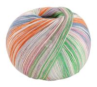 LANA GROSSA Meilenweit Seta Asia | Hochwertiges Sockengarn mit Seidenanteil | Handstrickgarn aus 55% Schurwolle (Merino), 25% Polyamid & 20% Seide | 100g Wolle zum Stricken & Häkeln, 420m Garn FB 3173