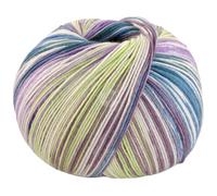 LANA GROSSA Meilenweit Seta Asia | Hochwertiges Sockengarn mit Seide | Handstrickgarn aus 55% Schurwolle (Merino), 25% Polyamid & 20% Seidenanteil | 100g Wolle zum Stricken & Häkeln, 420m Garn FB 3174