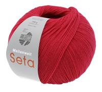 LANA GROSSA Meilenweit Seta Lampone | Sockengarn mit Seidenanteil, waschmaschinenfest | Handstrickgarn 55% Schurwolle (Merino), Polyamid, & Seide | 100g 400m Wolle zum Stricken & Häkeln FB52