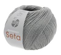 LANA GROSSA Meilenweit Seta | Sockengarn mit Seidenanteil, waschmaschinenfest | Handstrickgarn 55% Schurwolle (Merino), Polyamid, & Seide | 100g Wolle zum Stricken & Häkeln | 400m Garn FB14