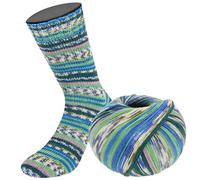 LANA GROSSA Meilenweit Seta | Sockengarn mit Seidenanteil, waschmaschinenfest | Handstrickgarn 55% Schurwolle (Merino), Polyamid, & Seide | 100g Wolle zum Stricken & Häkeln | 400m Garn FB3161