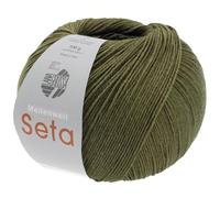 Lana Grossa Sockenwolle Meilenweit SETA 4-fach mit Seide 100 g, 400 m, Farbe 046 Moosgrün