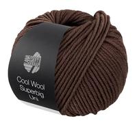Lana Grossa Handstrickgarn COOL WOOL SUPERBIG UNI 50 g - 100% Schurwolle, Farbe 041 Mokka