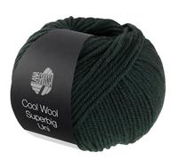 Lana Grossa Strickgarn COOL WOOL SUPERBIG UNI – 100% extrafein Merinowolle, 50 g, Lodengrün (FB 029)