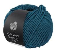 Lana Grossa Garn Cool Wool Superbig Uni - extrafeine Merinowolle, 50 g, 80 m, Fb. 32 Blau-Petroleum