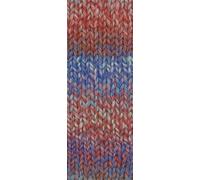 Lana Grossa Merino Twister 17 - Blau/Tomatenrot/Rosa/Minttürkis/Tonrot/Graubraun