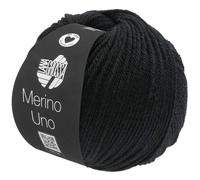 Lana Grossa Handstrickgarn Merino Uno – 100% Schurwolle (Merino), Superwash – 50 g, Schwarz (13)