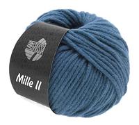 LANA GROSSA Mille II | Strapazierfähiges Mischgarn mit Merinowolle, waschmaschinenfest | Handstrickgarn aus 50% Schurwolle & 50% Acryl | 50g Wolle zum Stricken & Häkeln | 55m Garn FB124